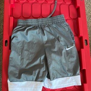 Nike Gray and White Athletic Shorts